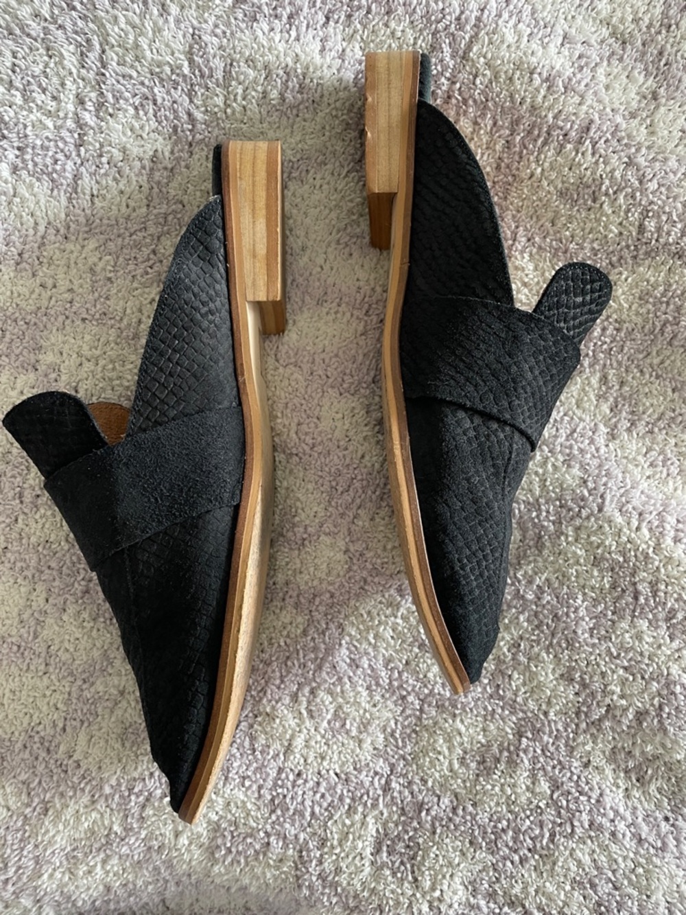 Free People At Ease Loafer Black Slip On Mules Sz 40 - Picture 5 of 10